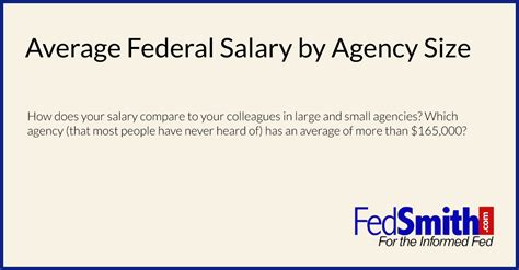 Average Federal Salary By Agency Size