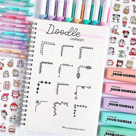 Doodle Corner Ideas That You Can Use In Your Bullet Journal Or In Your