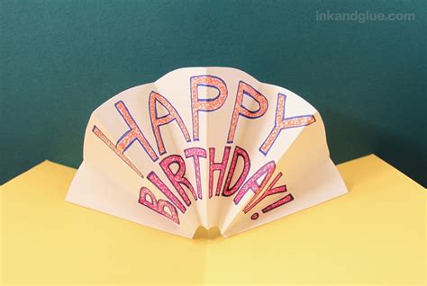 Using a dingbat font, print birthday icons onto four colors of cardstock. Step by Step Tutorials on How to Make DIY Birthday Cards