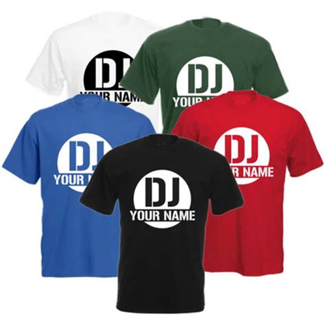 custom t shirt dj your name logo printed mens womens casual tops tees shirts diy names short