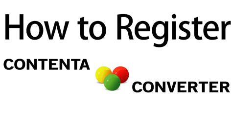 How To Register Contenta Converter Premium Youtube