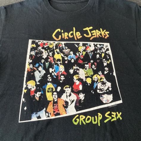 Circle Jerks Group Sex Shirt Large La Hardcore Punk Official 2013 Black