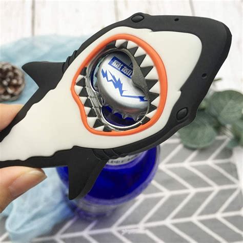 1 Pc Magnet Shark Shaped Bottle Opener Magnetic Fridge Stickers Beer