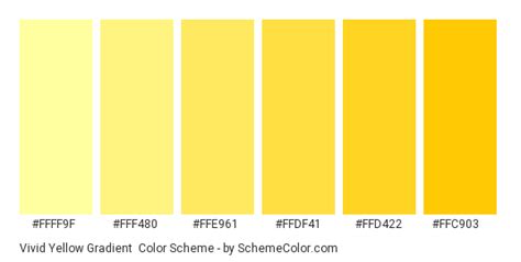 Vivid Yellow Gradient Color Scheme Monochromatic