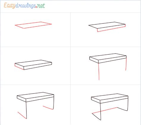 How To Draw A Desk Step By Step 6 Easy Phase