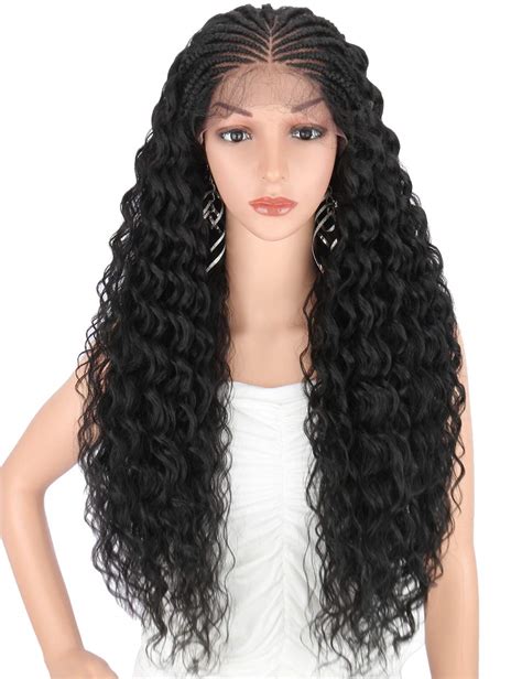 Buy Kalyss X Full Tops Hand Braided Lace Frontal Braids Wigs With Baby Hair For Black