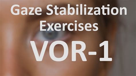 Vestibular Gaze Stabilization Exercise Vor 1 Youtube