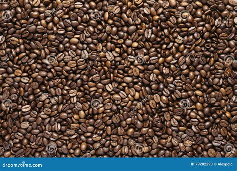 Roasted Coffee Beans Closeup Top View Stock Image Image Of Bean