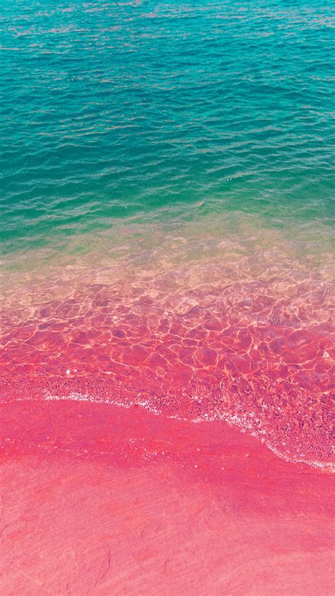 Iphone Wallpaper Np20 Sea Water Beach Summer Nature Pink