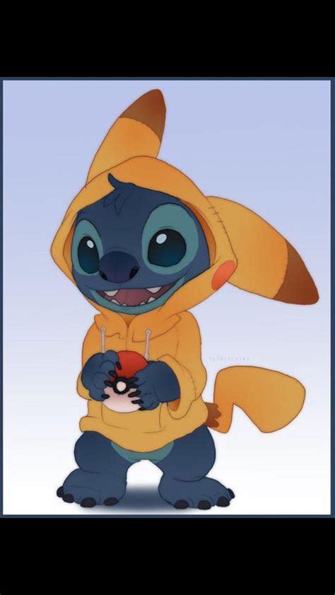 Stitch Dressed Up As Pikachu Lilo And Stitch Disney Wallpaper Lilo