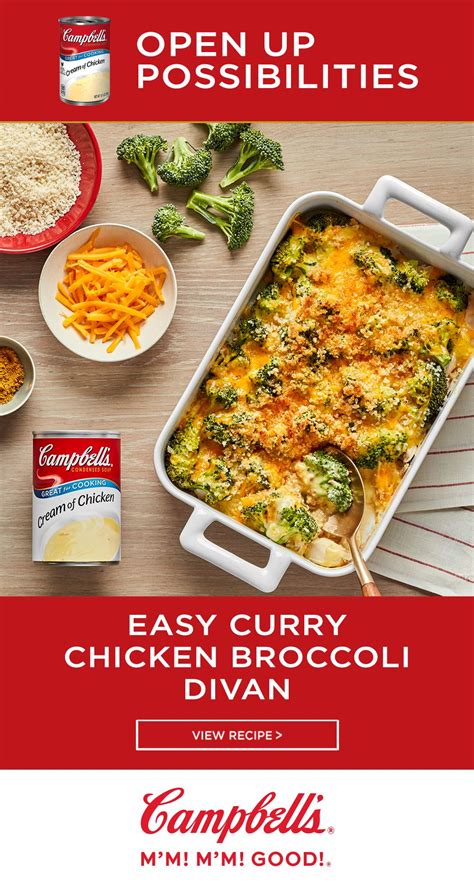 Who doesn't love chicken noodle soup? Chicken Broccoli Curry Casserole | Recipe | Campbells soup recipes, Broccoli curry, Chicken broccoli