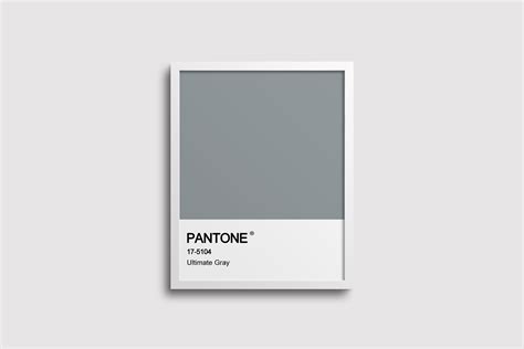 Pantone Color Printpantone Ultimate Gray Color Of The Year Etsy