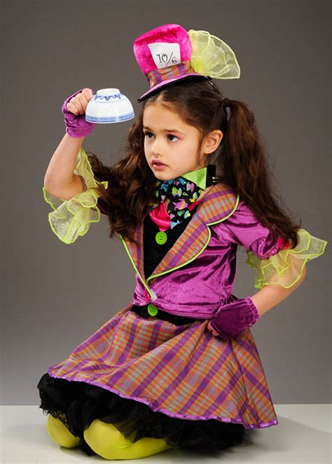 Childrens Cute Mad Hatter Girl Costume