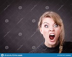 Angry Furious Young Blonde Woman Stock Photo - Image of emotional, face ...