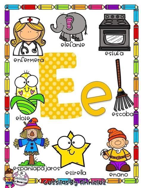 The Letter E With Pictures Of Different Professions