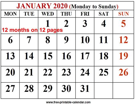 Free Printable Calendar Landscape 2020 Month Calendar Printable