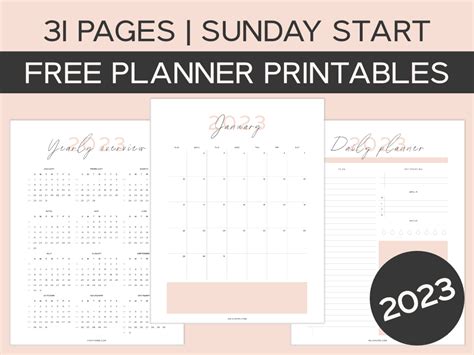 Free Printable Planner 2023 Pdf Anjahome