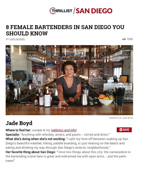 8 Female Bartenders In San Diego You Should Know Juniper And Ivy