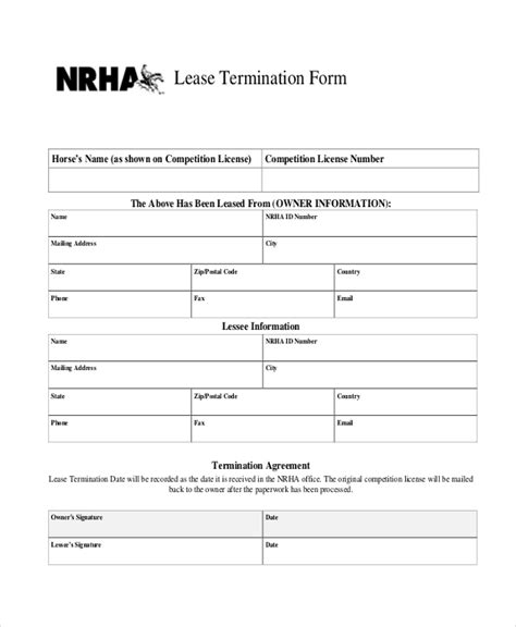 Why you might break a commercial lease. FREE 8+ Sample Lease Termination Forms in PDF | MS Word