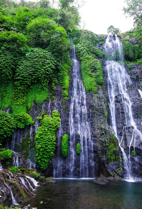 Premium Photo Banyumala Twin Waterfall In Mountain Slope In Bali