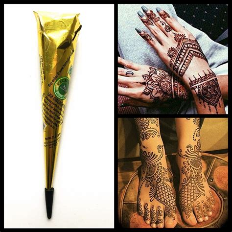 Buy 1pc Mehndi Henna Tattoo Paste Natural Herbal Brown