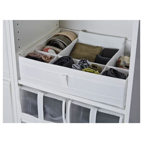 Skubb Box With Compartments White 44x34x11 Cm Ikea