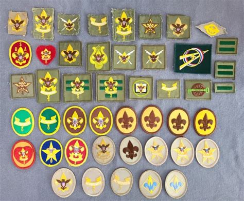 Boy Scouts Of America Vintage Uniform Rank Insignia Badges Bsa Patch