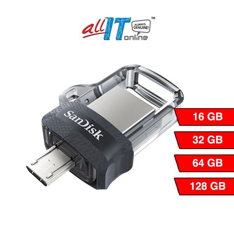 Sandisk Ultra Dual Drive M30 Otg Flash Drive 16gb 32gb 64gb