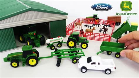 John Deere Kids Farm Toy Set Toy Play Along Toy Review Youtube