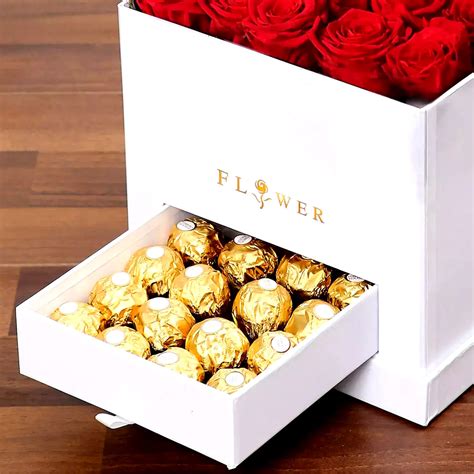 Online Classic Red Roses Arrangement In White Box T Delivery In Uae