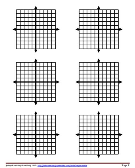 Blank Coordinate Planes Reproducible My Math Resources