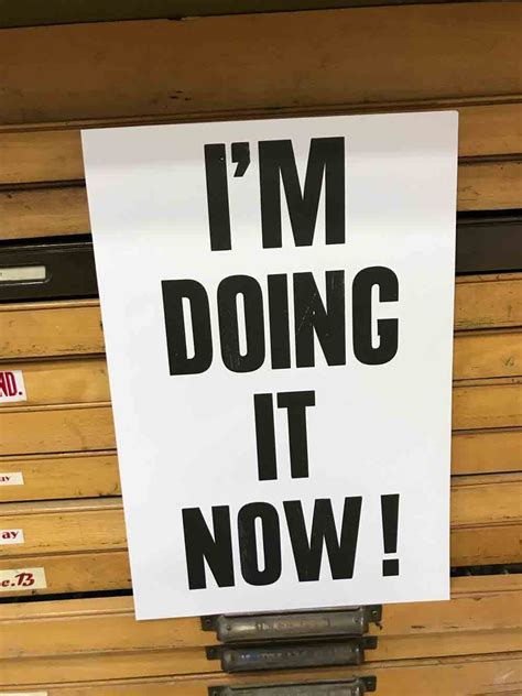 Im Doing It Now Poster Rufford Printing Co