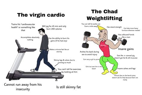 Virgin Cardio Vs Chad Weightlifting Rvirginvschad