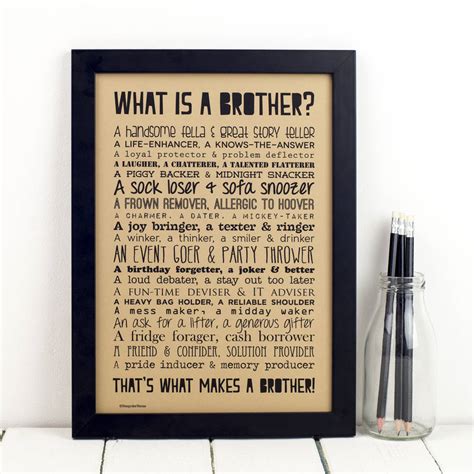 brother print with brother poem by bespoke verse