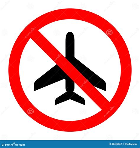 No Flying No Plane Icon Great For Any Use Vector Eps10 Stock
