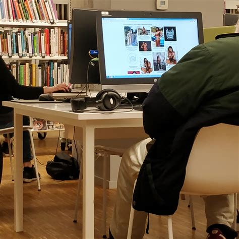 Old Man Watching Porn In Public Library And Grunts R Trashy