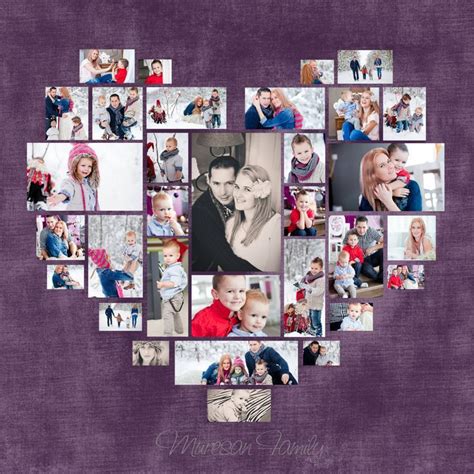 His walls were bare in his new home and i thought they needed. Heart Photo Collage Template PSD. Wedding gift. Anniversary gift. Valentine's day Gift. Gift for ...