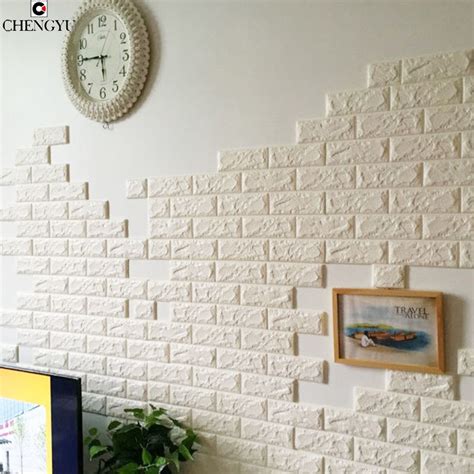 3d Elasticity Brick Grain Foam Stone Brick Self Adhesive Wallpaper Diy