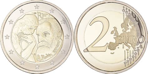 Frankreich 2 Euro 2017 Auguste Rodin Proof Stgl Bi Metallic Gadoury