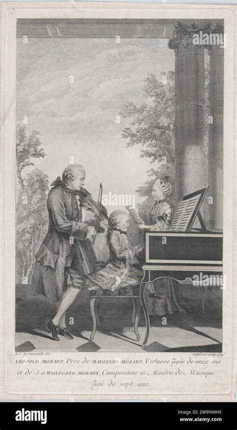 Leopold Mozart And His Children Maria Anna And Wolfgang Giving A