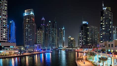 8k Uhd Wallpaper Dubai Marina Cityscape Skyscrapers Metropolis