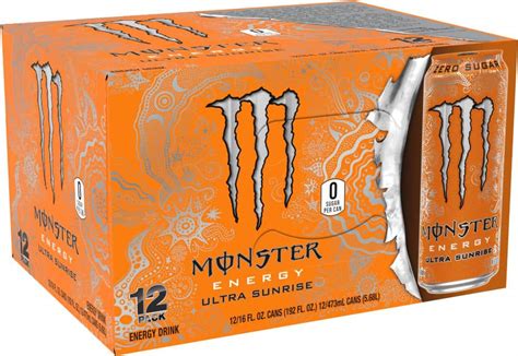 Monster Energy Ultra Sunrise Drink 12 Cans 16 Fl Oz Greatland Grocery