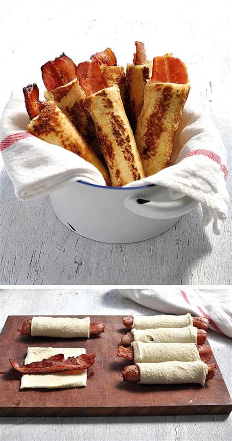This makes the toast extra crunchy and never soggy. Bacon French Toast Roll Ups | RecipeTin Eats