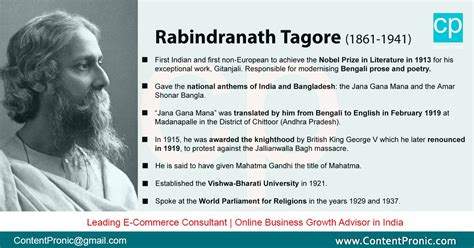 Rabindranath Tagore Life Achievements And Contributions