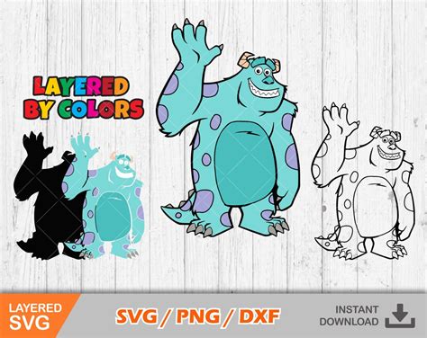 Monsters Inc Sully Clipart Monsters Inc SVG Cut Files For Cricut