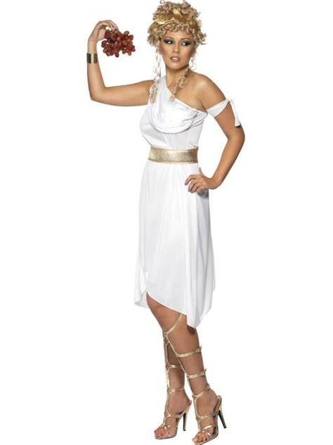 adult female greek goddess legends and myths fancy dress smiffys costume 2 sizes greek goddess