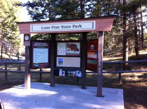 Multiple lookout spots are on the trail system, providing great views over the valley. Self pay station - Picture of Lone Pine State Park ...