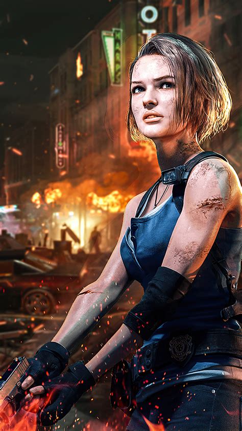 1440x2560 Jill Valentine Resident Evil 3 4k 2020 Samsung