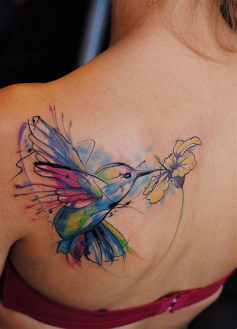 Watercolor Hummingbird Tattoo Body Ink• Tattoos Flower Tattoos Forearm Tattoos