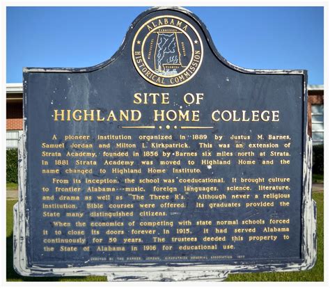 Highland Home College — Goat Hill History